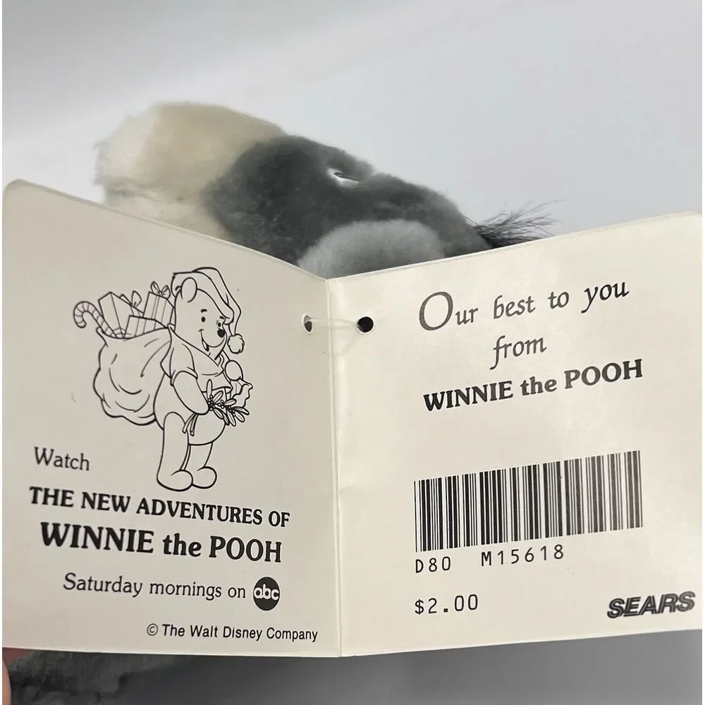 Sears Walt Disney Winnie The Pooh Eeyore Plush Stuffed Animal‎ Toy 80s VTG NWT